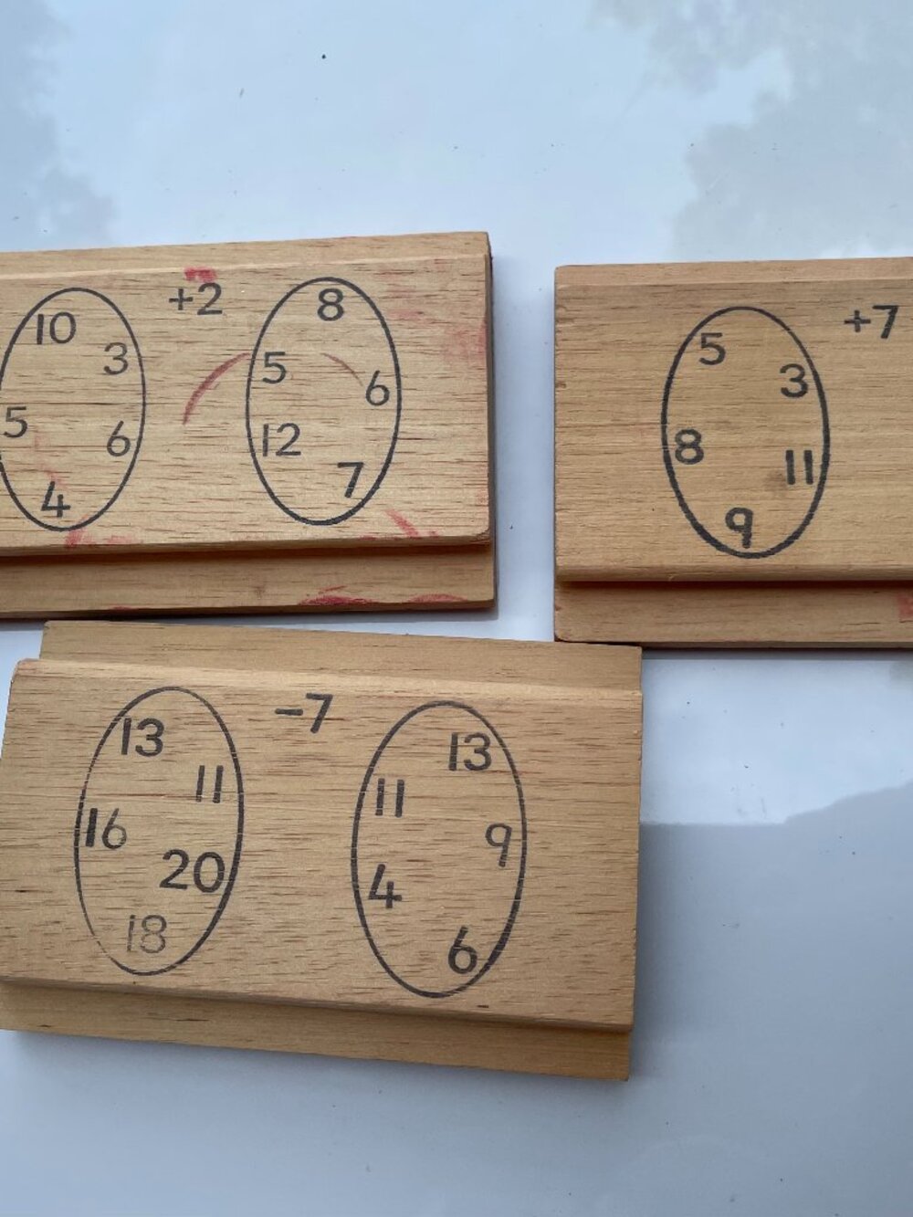Rubber Stamp Set -- Addition/Subtraction Fact Wheel Stamps — Set of 3